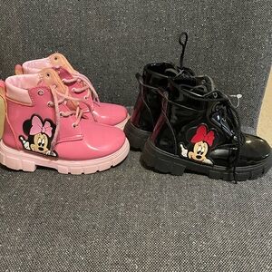 Disney Kids Pink and Black Minnie Boots